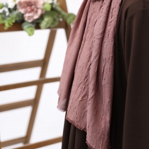 Bambu Kraşlı Şal - Mürdüm