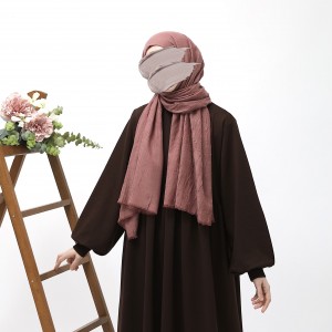 Bambu Kraşlı Şal - Mürdüm