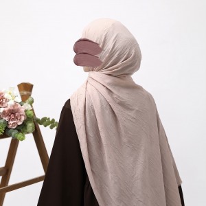 Bambu Kraşlı Şal - Pudra
