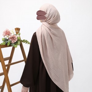 Bambu Kraşlı Şal - Pudra