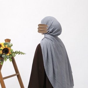 Bambu Kraşlı Şal - Soft Gri