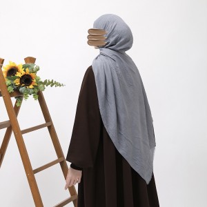 Bambu Kraşlı Şal - Soft Gri