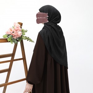 Bambu Kraşlı Şal - Siyah