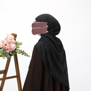Bambu Kraşlı Şal - Siyah
