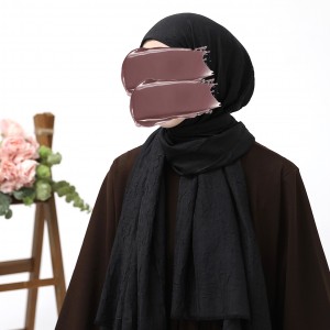 Bambu Kraşlı Şal - Siyah