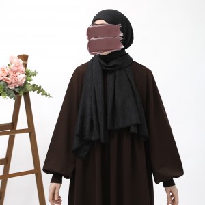 Bambu Kraşlı Şal - Siyah