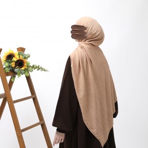 Bambu Kraşlı Şal - Sütlü Kahve