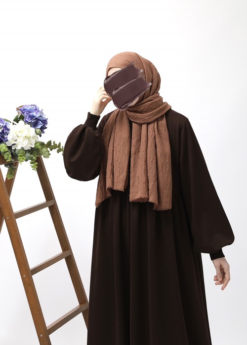 Bambu Kraşlı Şal - Tarçın