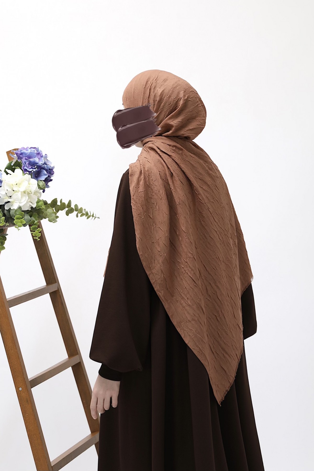 Bambu Kraşlı Şal - Tarçın