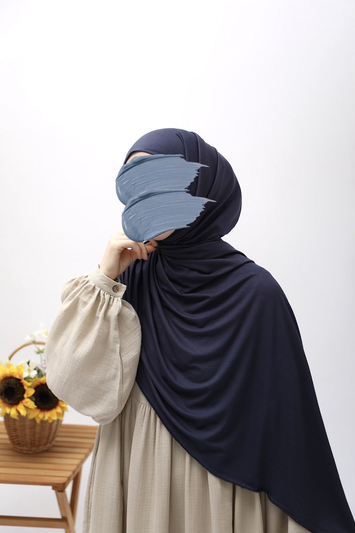 Penye Şal - Kot Mavisi