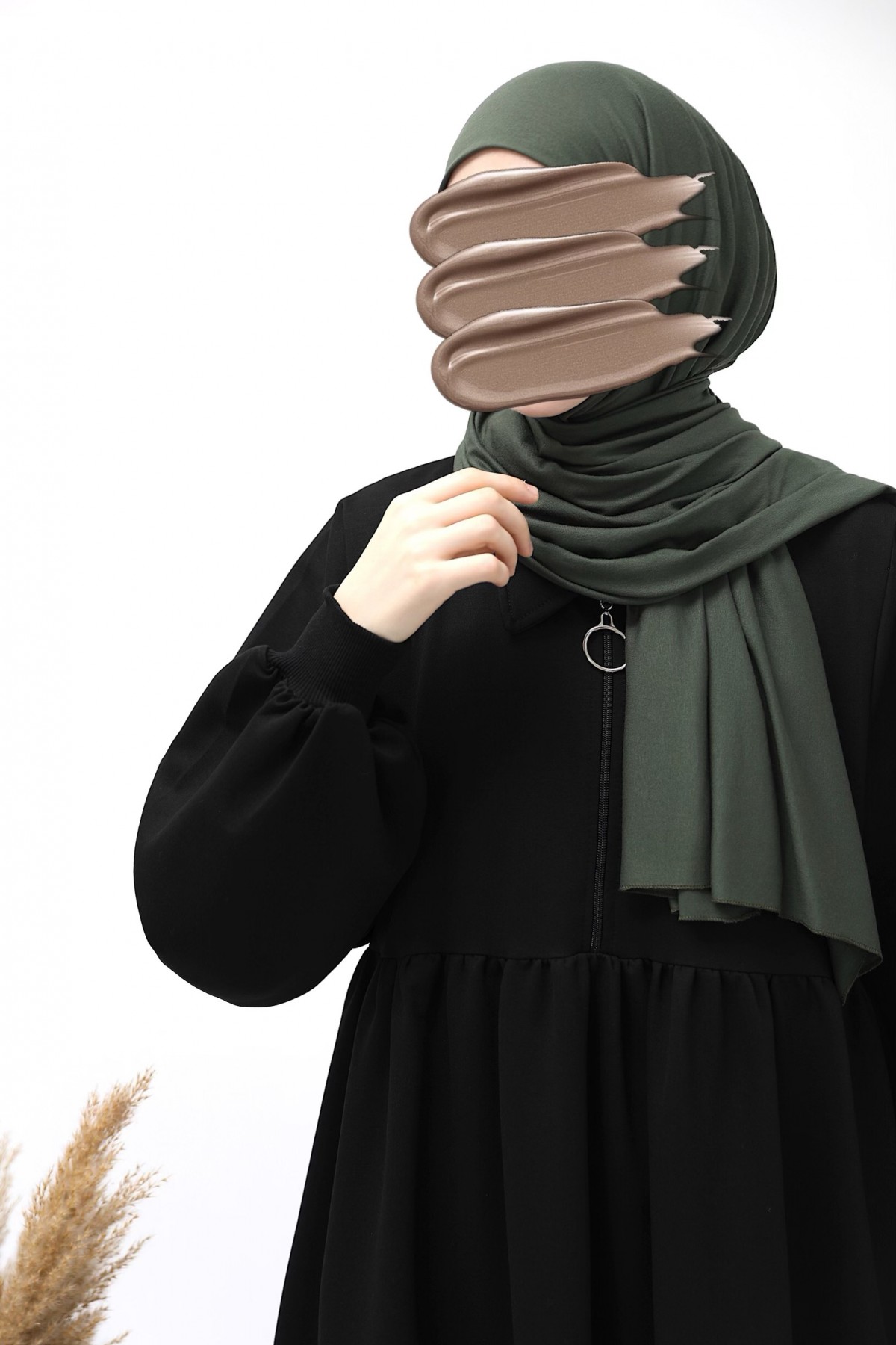 Ahsen Sweat Elbise - Siyah