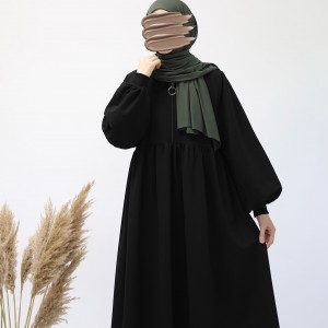 Ahsen Sweat Elbise - Siyah