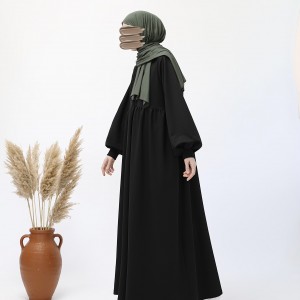 Ahsen Sweat Elbise - Siyah