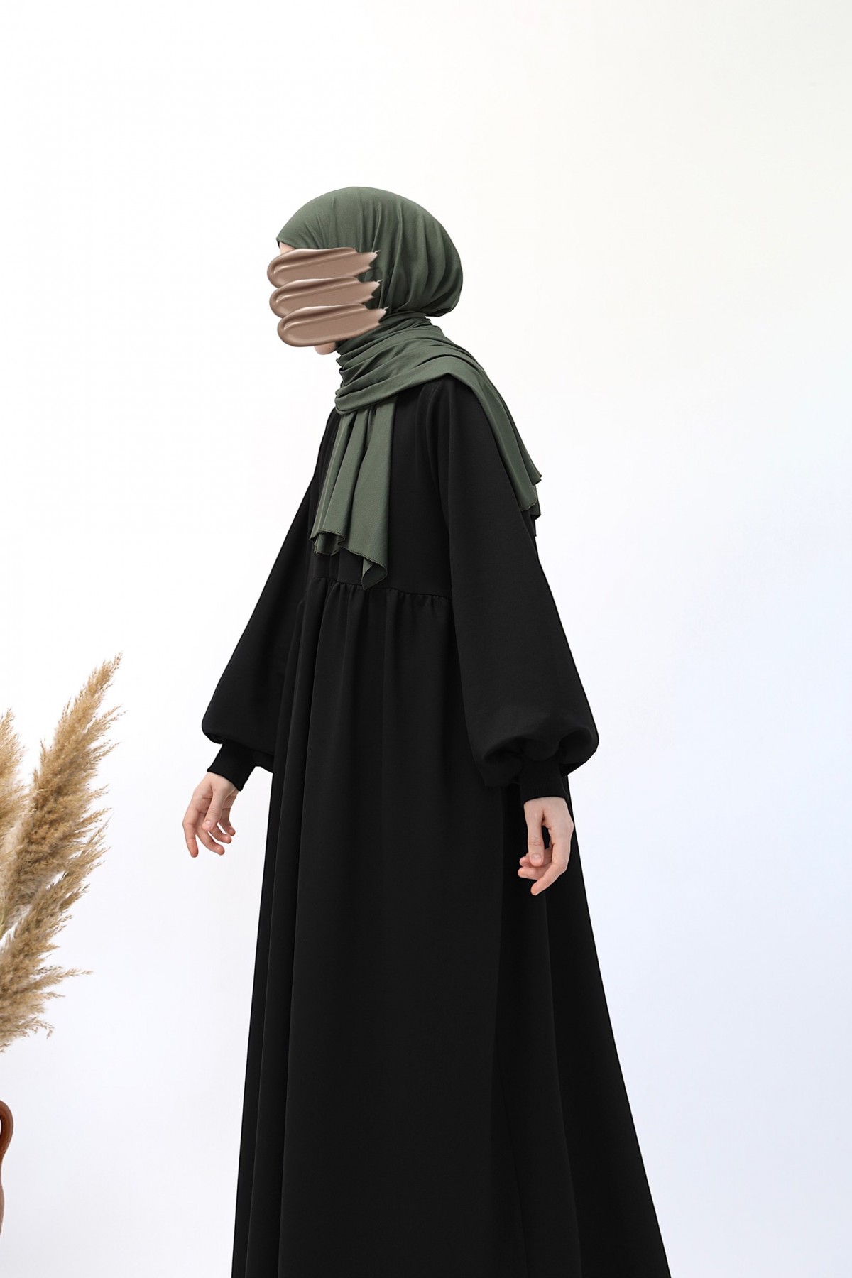 Ahsen Sweat Elbise - Siyah