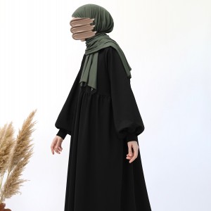Ahsen Sweat Elbise - Siyah