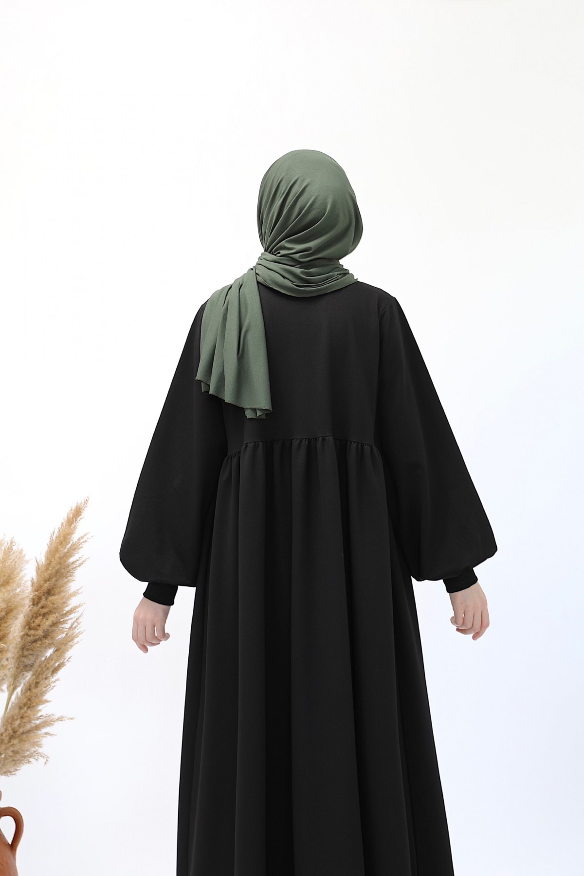 Ahsen Sweat Elbise - Siyah