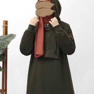 Kapşonlu Sweat - Haki