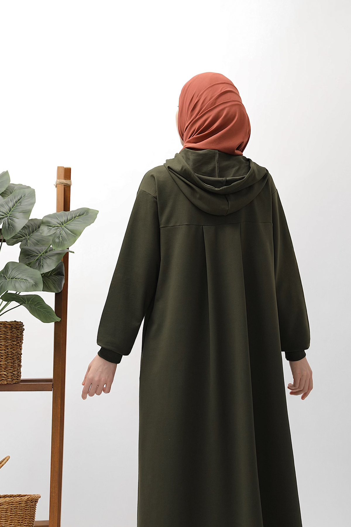 Kapşonlu Sweat - Haki