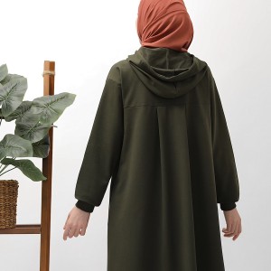 Kapşonlu Sweat - Haki