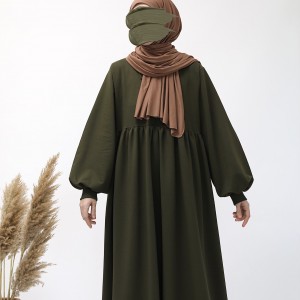 Ahsen Sweat Elbise - Haki