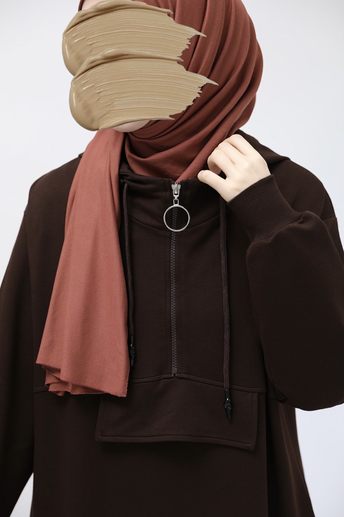 Kapşonlu Sweat - Acı Kahve