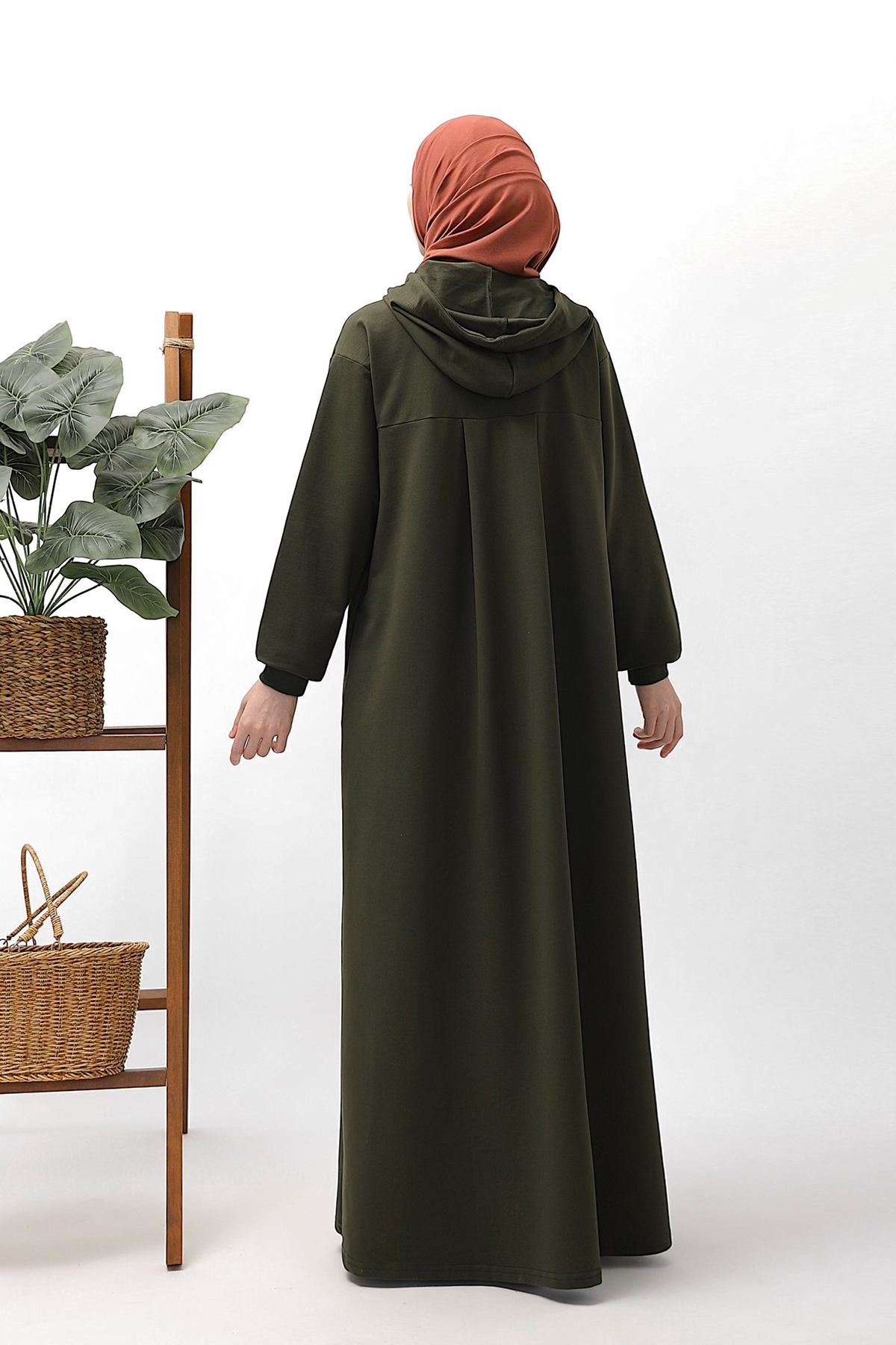 Kapşonlu Sweat - Haki