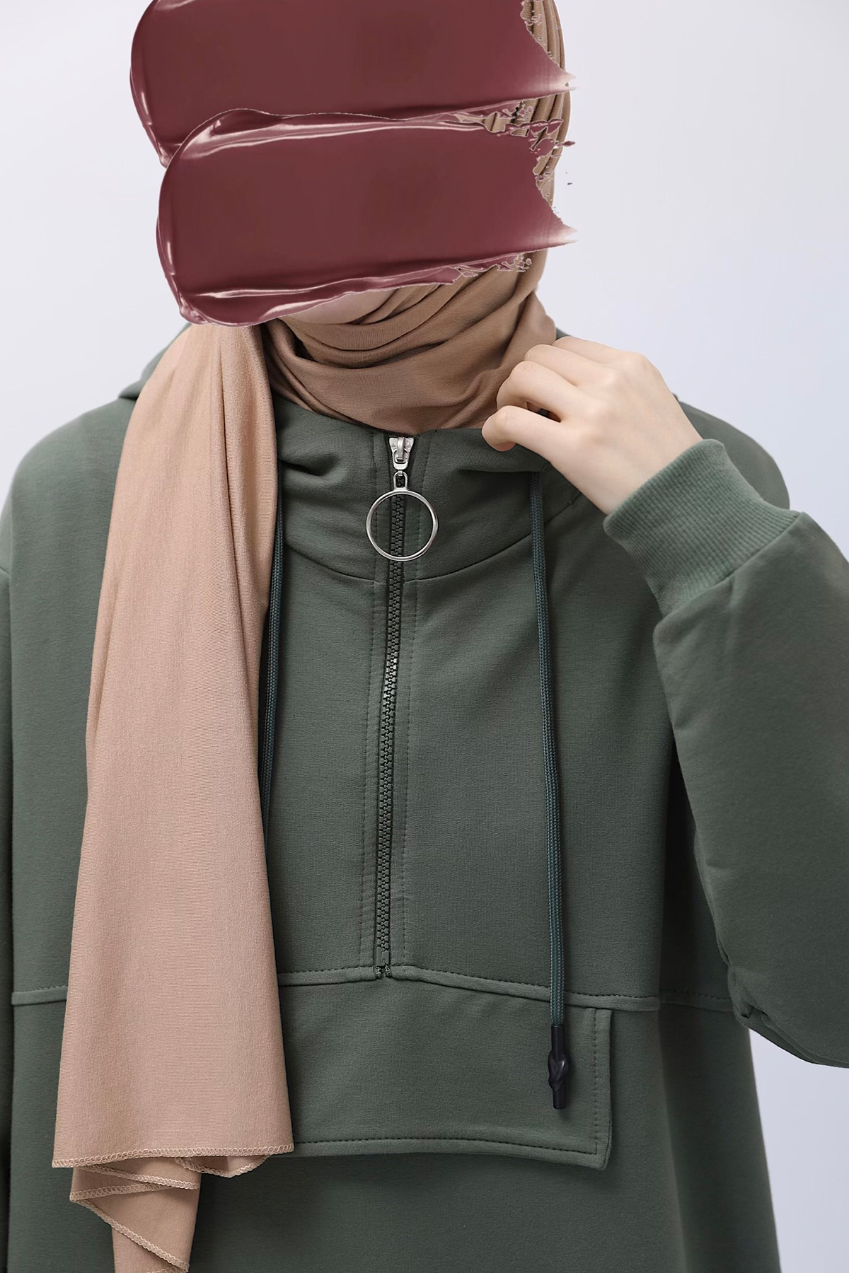 Kapşonlu Sweat - Mint