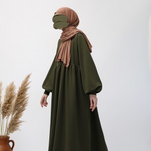 Ahsen Sweat Elbise - Haki