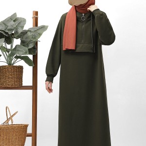 Kapşonlu Sweat - Haki