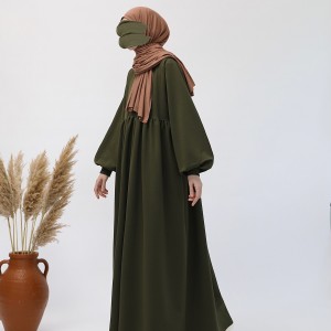 Ahsen Sweat Elbise - Haki