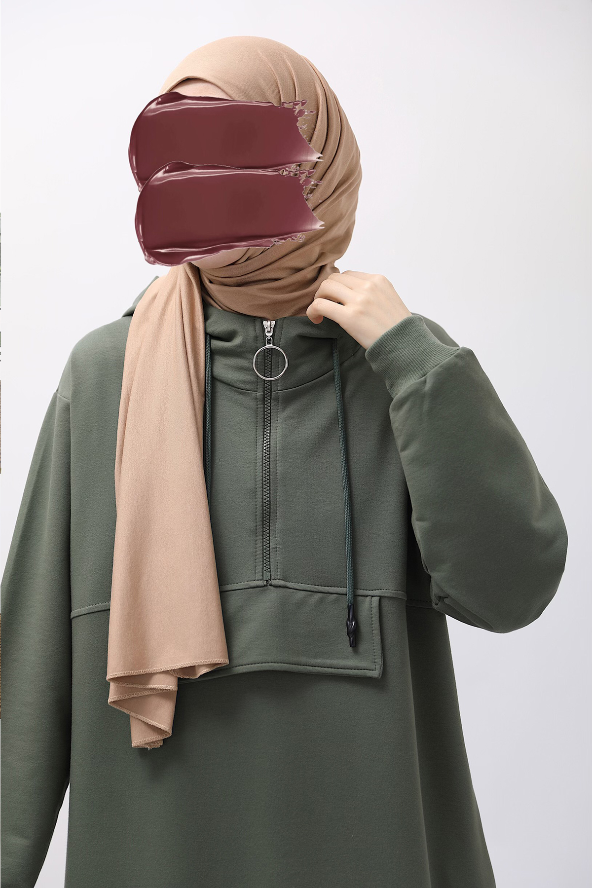 Kapşonlu Sweat - Mint