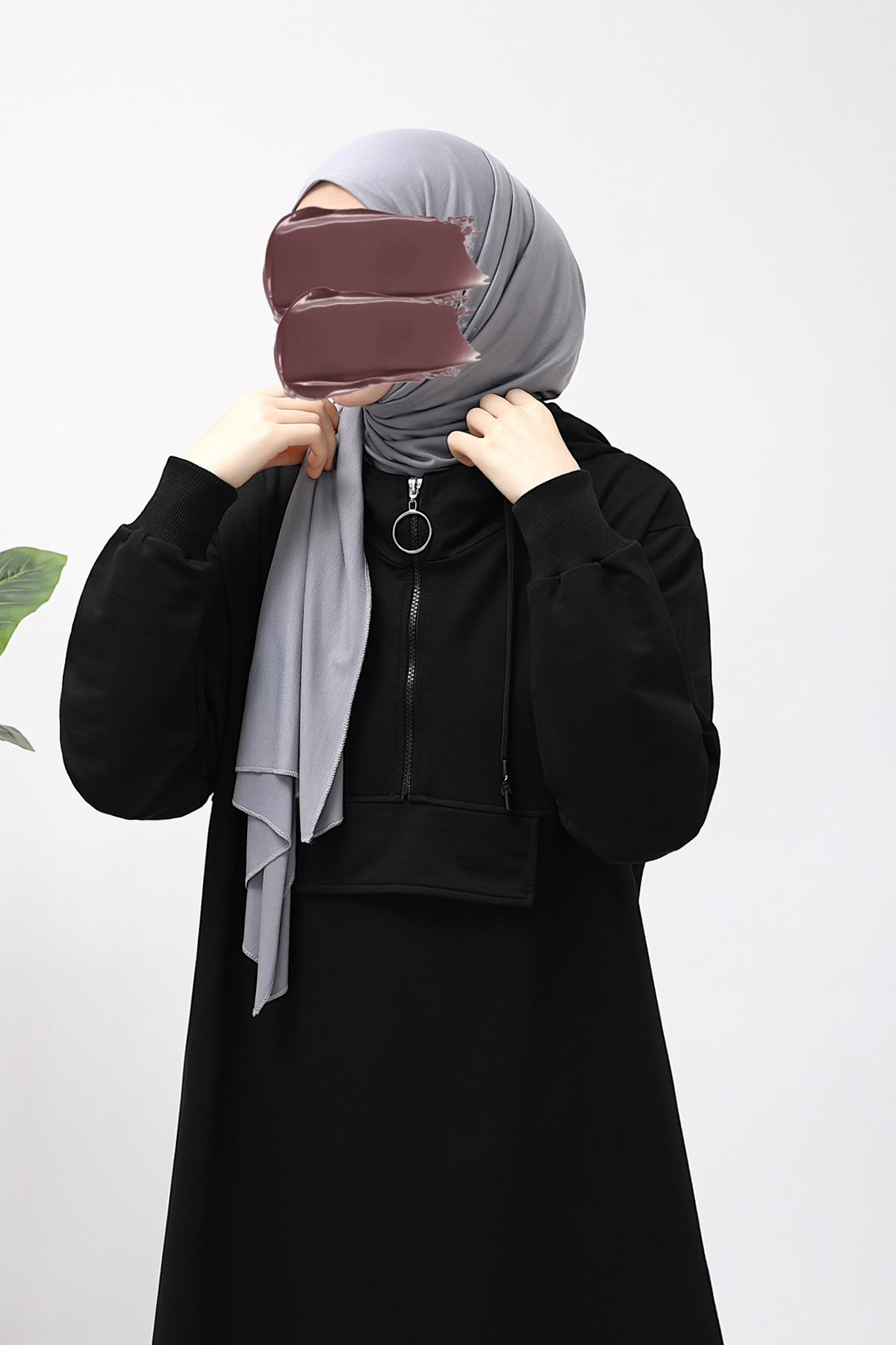 Kapşonlu Sweat - Siyah