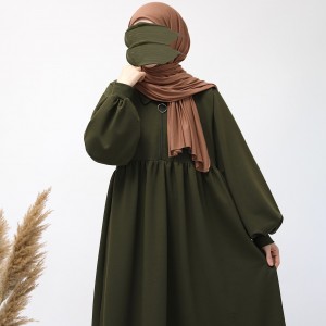 Ahsen Sweat Elbise - Haki