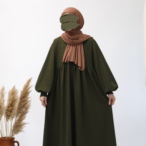 Ahsen Sweat Elbise - Haki