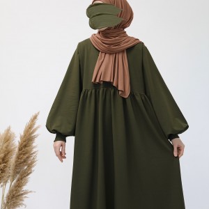 Ahsen Sweat Elbise - Haki