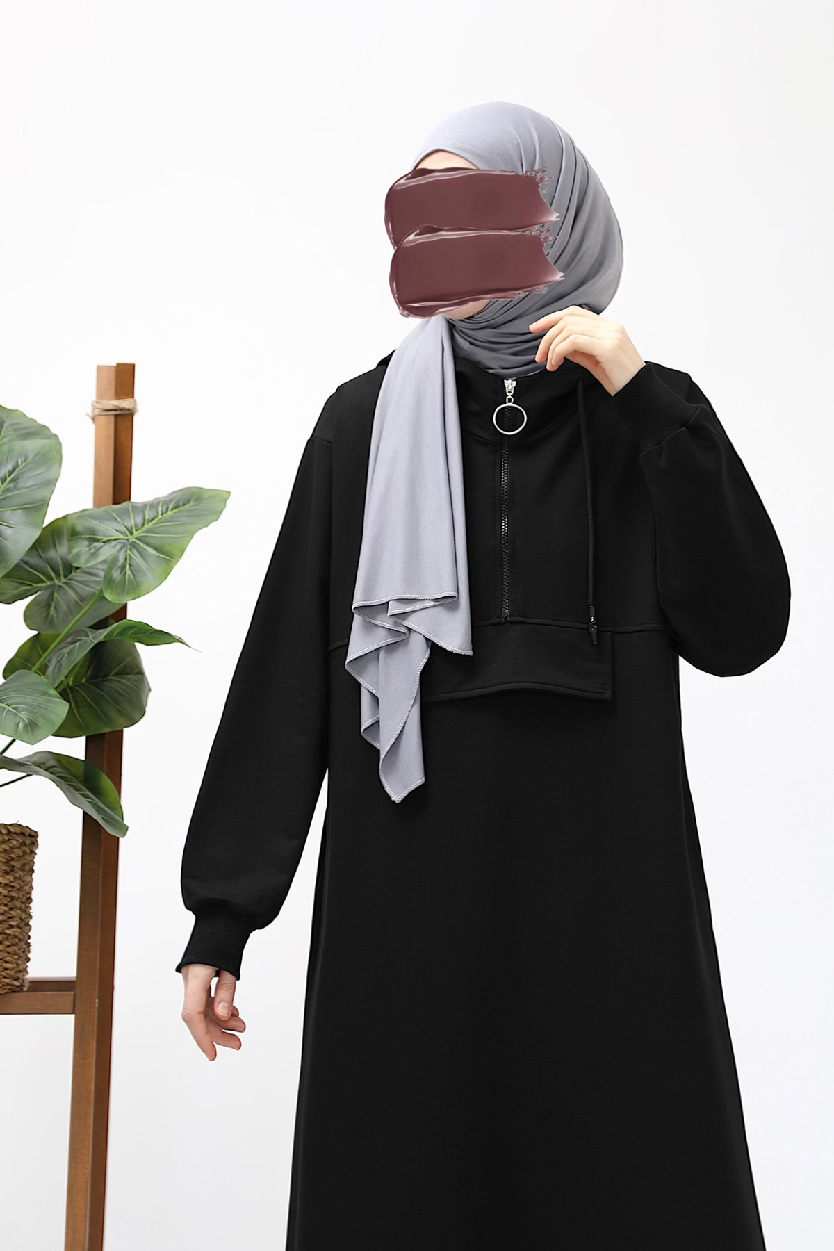 Kapşonlu Sweat - Siyah