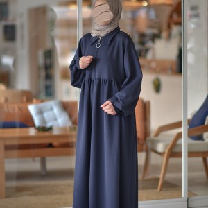Ahsen Sweat Elbise - Lacivert