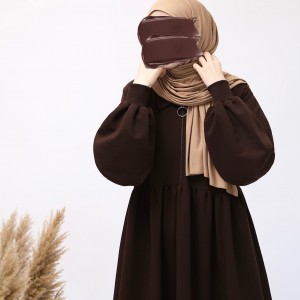 Ahsen Sweat Elbise - Acı Kahve
