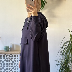 Kapşonlu Sweat - Lacivert