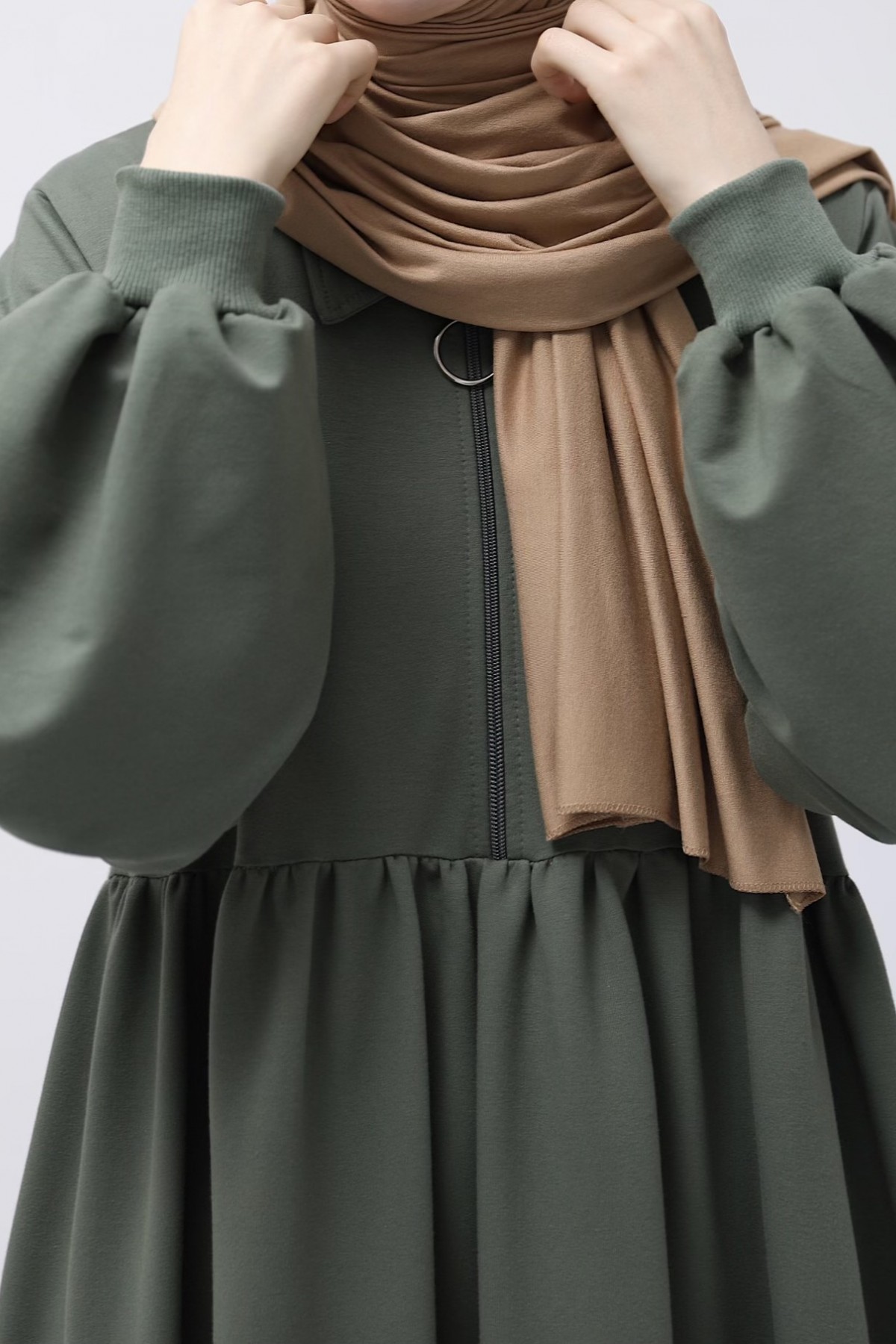 Ahsen Sweat Elbise - Mint