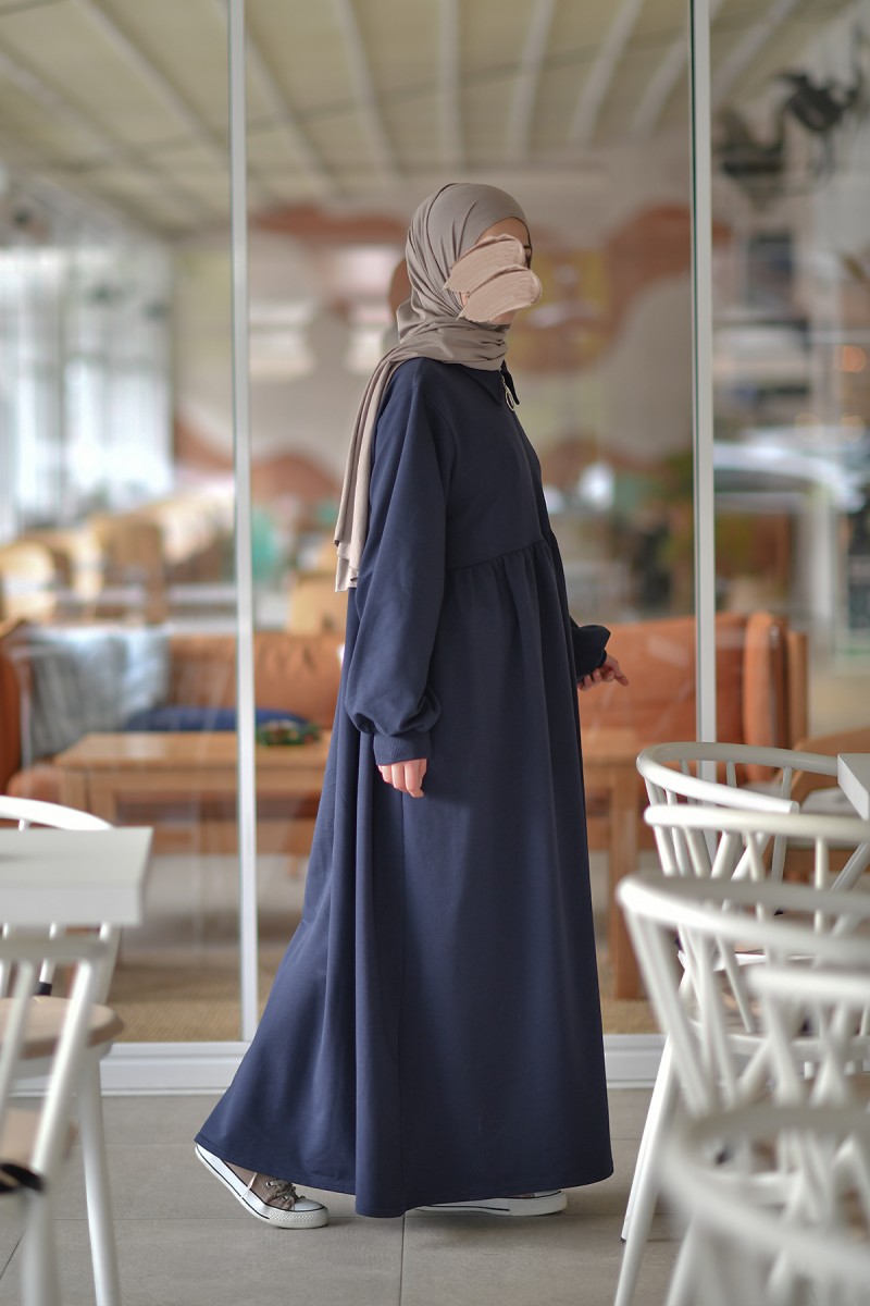Ahsen Sweat Elbise - Lacivert