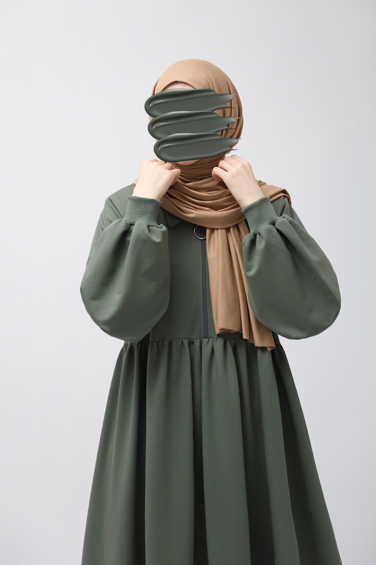 Ahsen Sweat Elbise - Mint