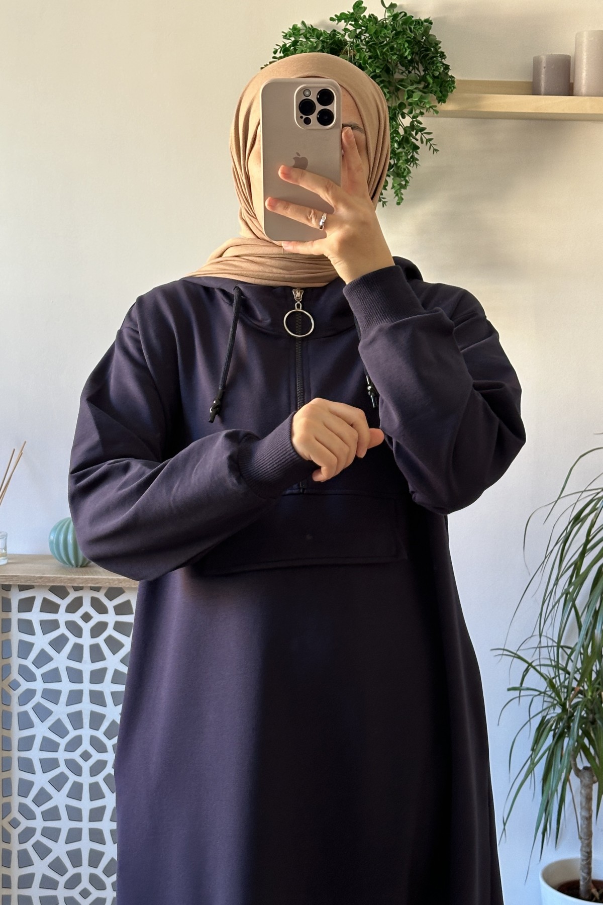 Kapşonlu Sweat - Lacivert