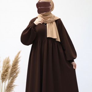 Ahsen Sweat Elbise - Acı Kahve
