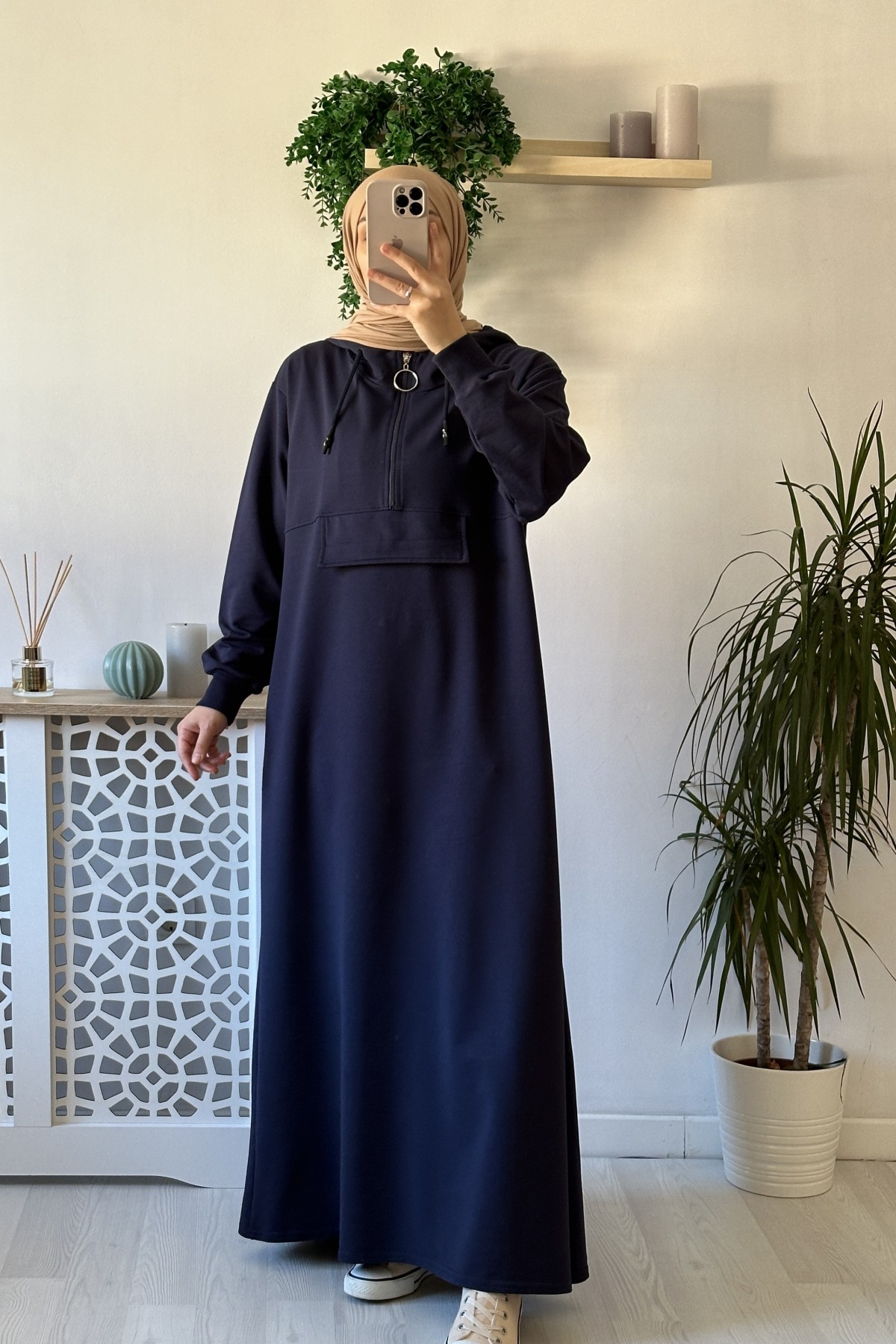 Kapşonlu Sweat - Lacivert