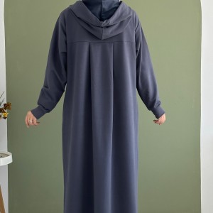 Kapşonlu Sweat - İndigo