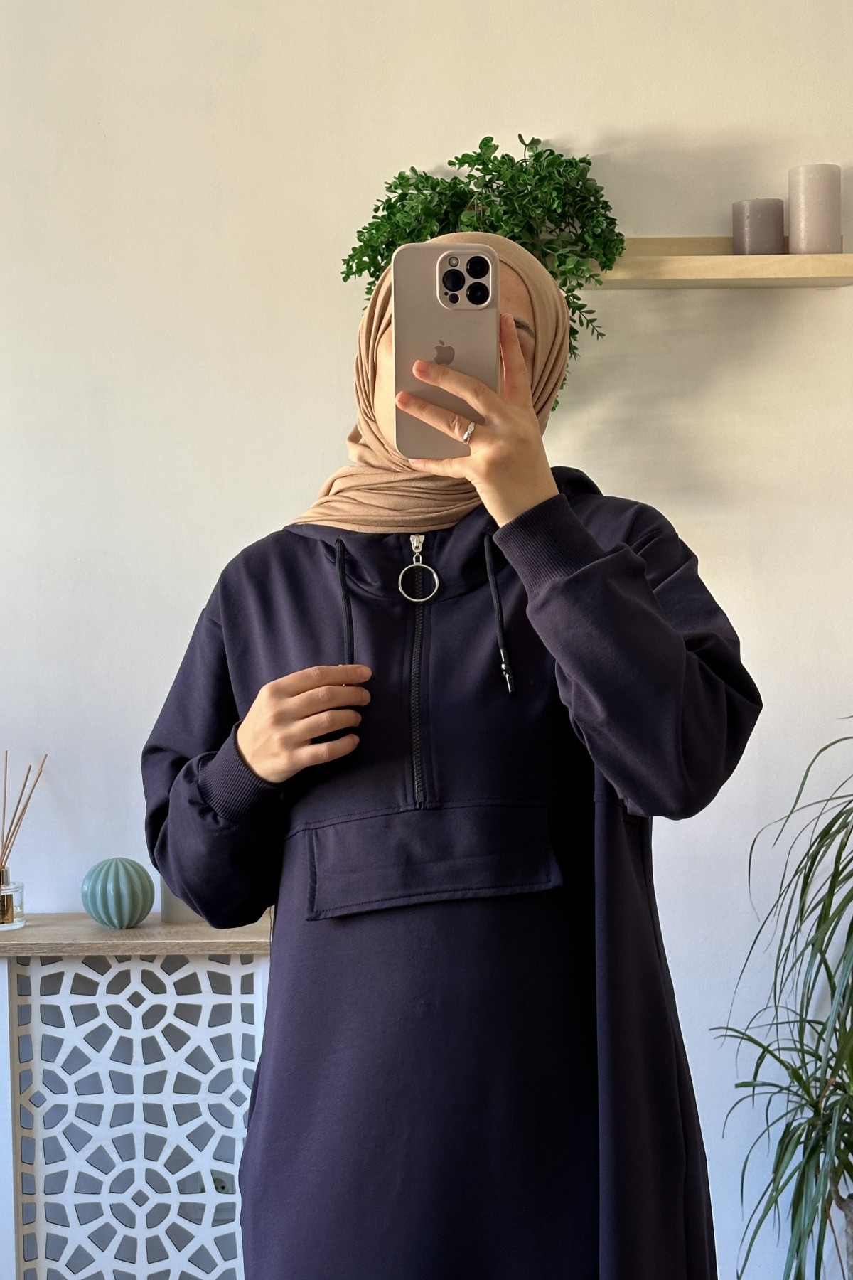 Kapşonlu Sweat - Lacivert