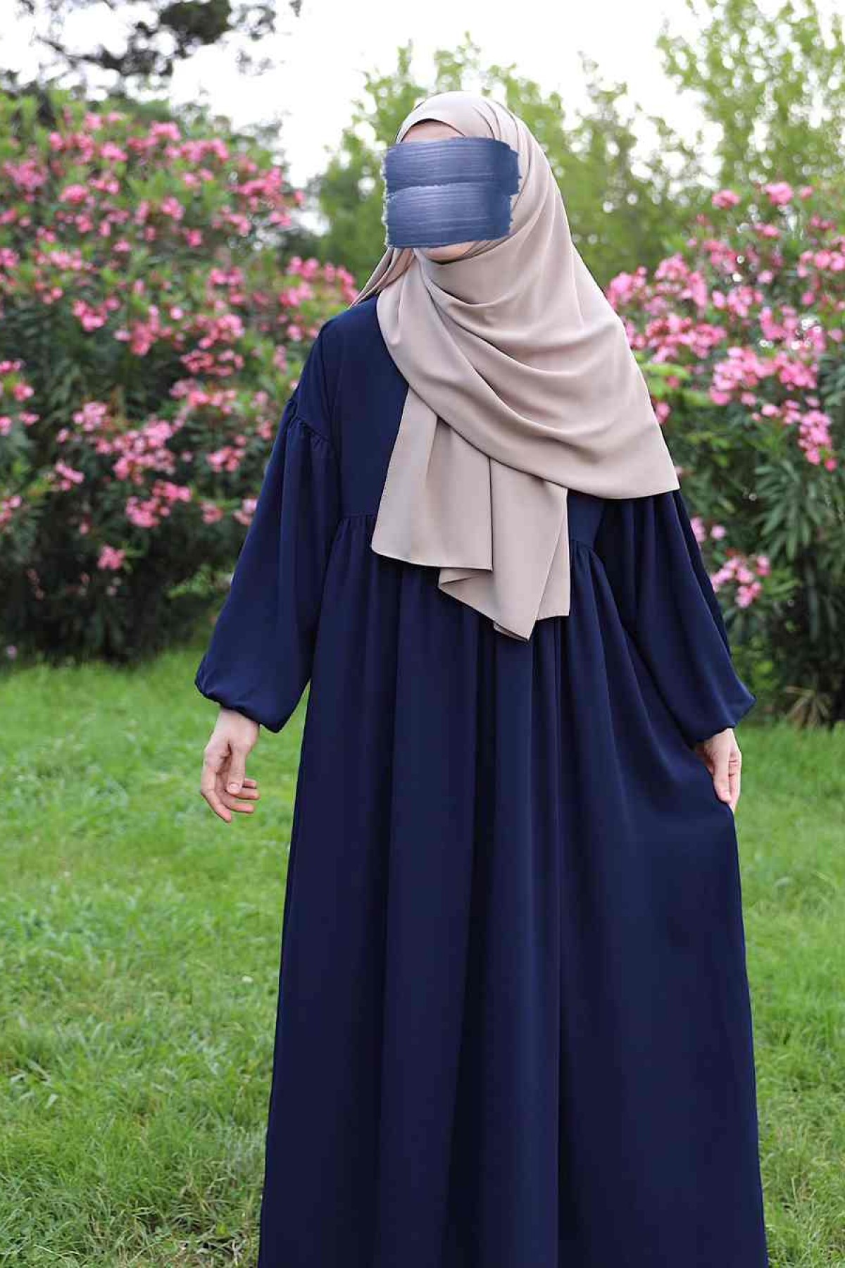 Rabia Elbise Ferace - Lacivert