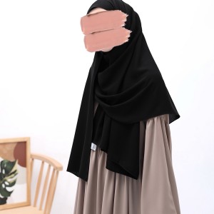 Medine İpeği Büyük Boy Şal - Siyah