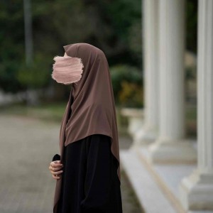 Eşarp Medine İpeği - Açık Kahve